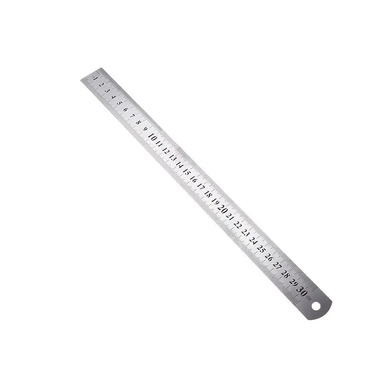 투명 표시가 있는 금속 자 1개 ? 학생 시험, 사무용 및 엔지니어링 제도용