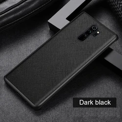 Elegant Leather Cross Pattern Case for Xiaomi Redmi Note 8 Pro and 8T (Black)