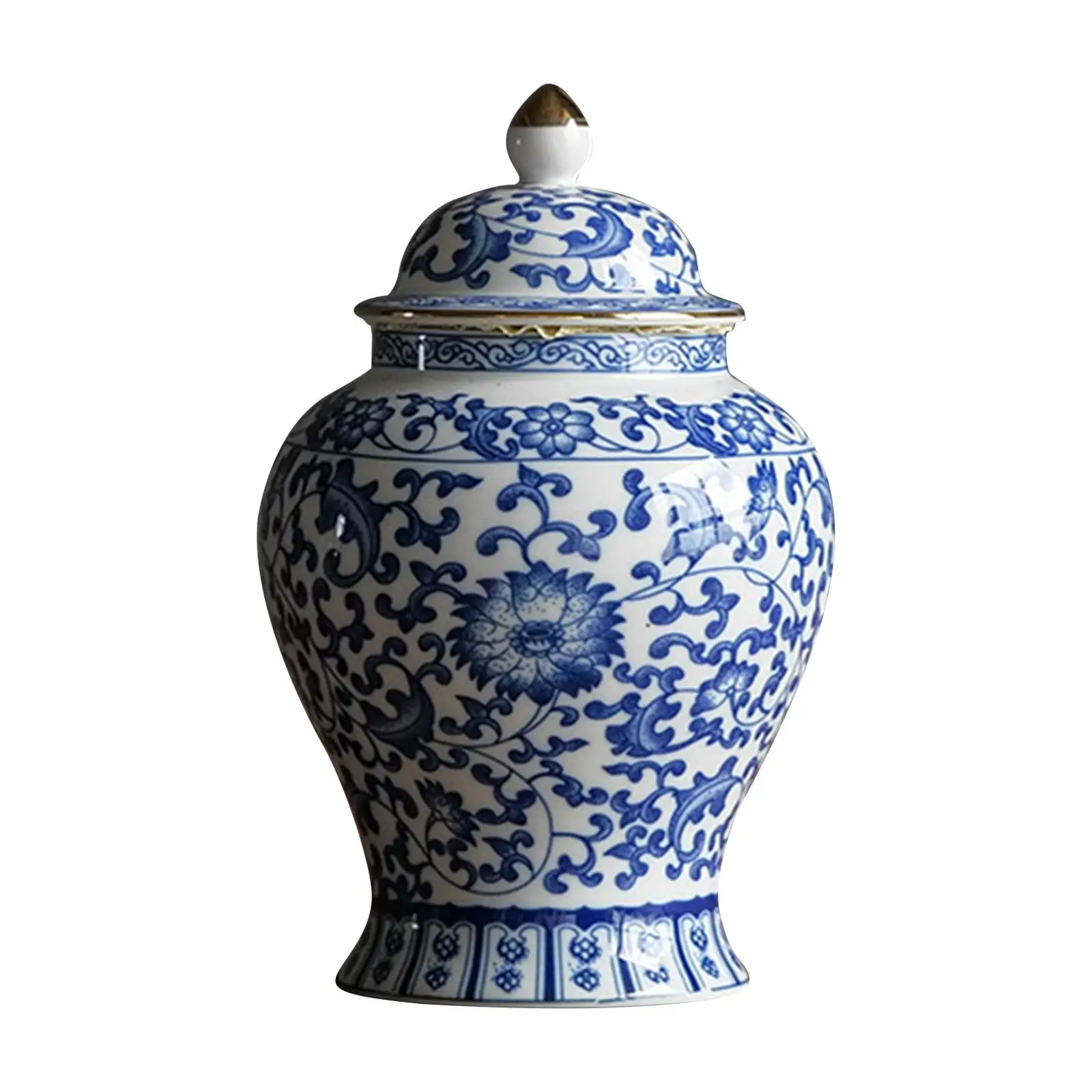 Ceramic Ginger Jar Art Decoration Floral Vase Store Your 