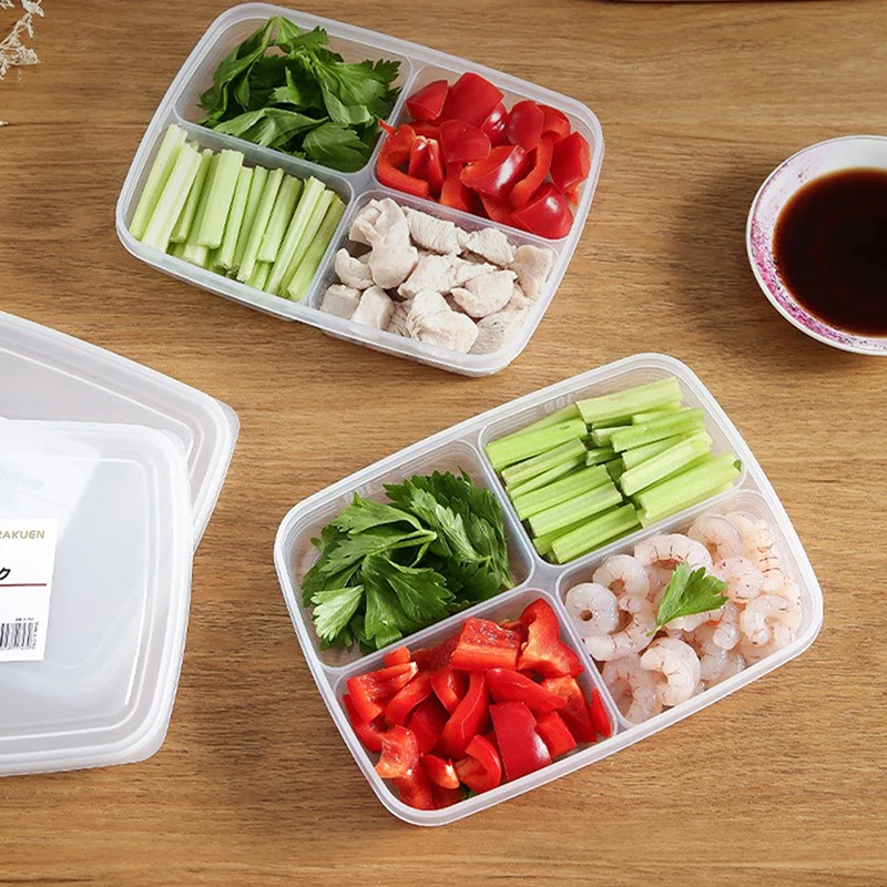 냉동 고기 보관함, 냉장고 보관함, 4 그리드, 음식 양파 생강 요리 반찬