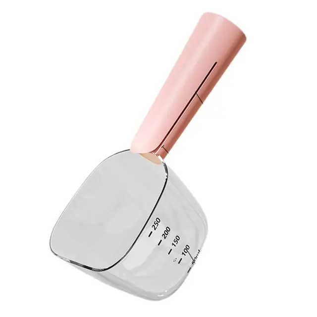 Pet Treat Scoop Tools Accessories Multi Use Cat Measuring Cup Dog Spoon with Bag Clip for Indoor Camping Outdoor Shop Travel 3