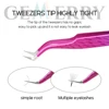 Gemerry Tweezers For Eyelash Extension Colorful Stainless Steel High Precision Lashes Tweezers Individual Volume Makeup Tools 3