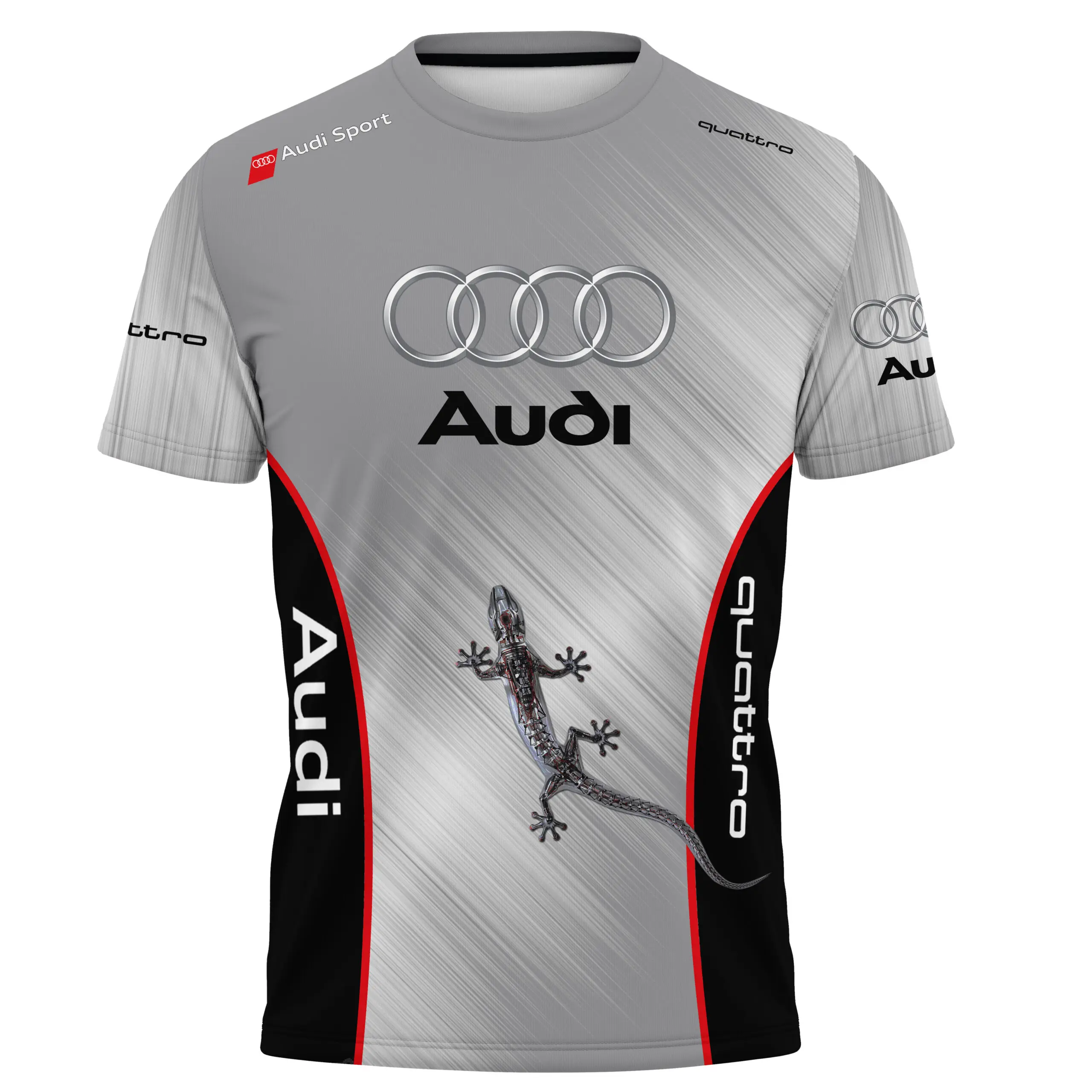 thumbnail image 1 of Conjuntos familiares a juego Camisetas de carreras Audi Ropa para hombres y mujeres Camisas de manga corta con cuello redondo Tops suaves y livianos de secado rápido, 1 of 4