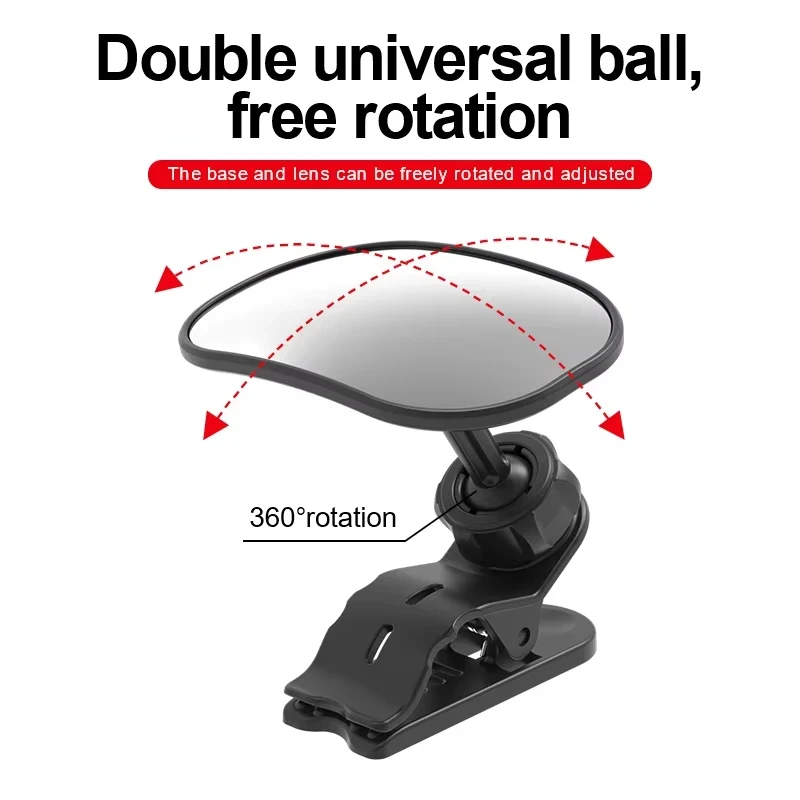 Enhanced Rearview Mirror with Wide-Angle View and 360-Degree Rotation for Improved Safety and Clear Reflection