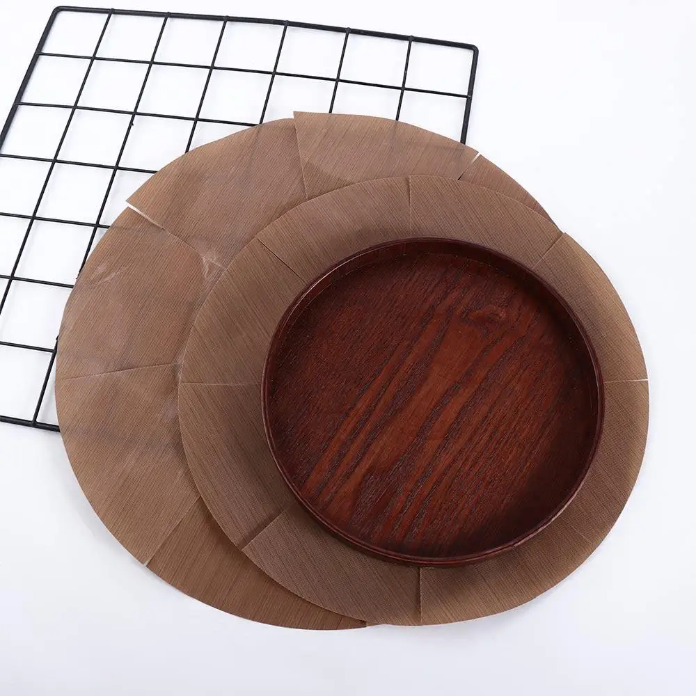 Cake Baking Tools Easy To Use Mold Cake Mat Tin Liner Non-stick For Baking Pan Sheet 6 Inch 8Inch Khaki Round Mats