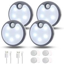 

Rechargeable Motion Sensor Light Indoor,Stair Lights, Under Cabinet Light With Bright Light,Stick To Anywhere 4Pcs