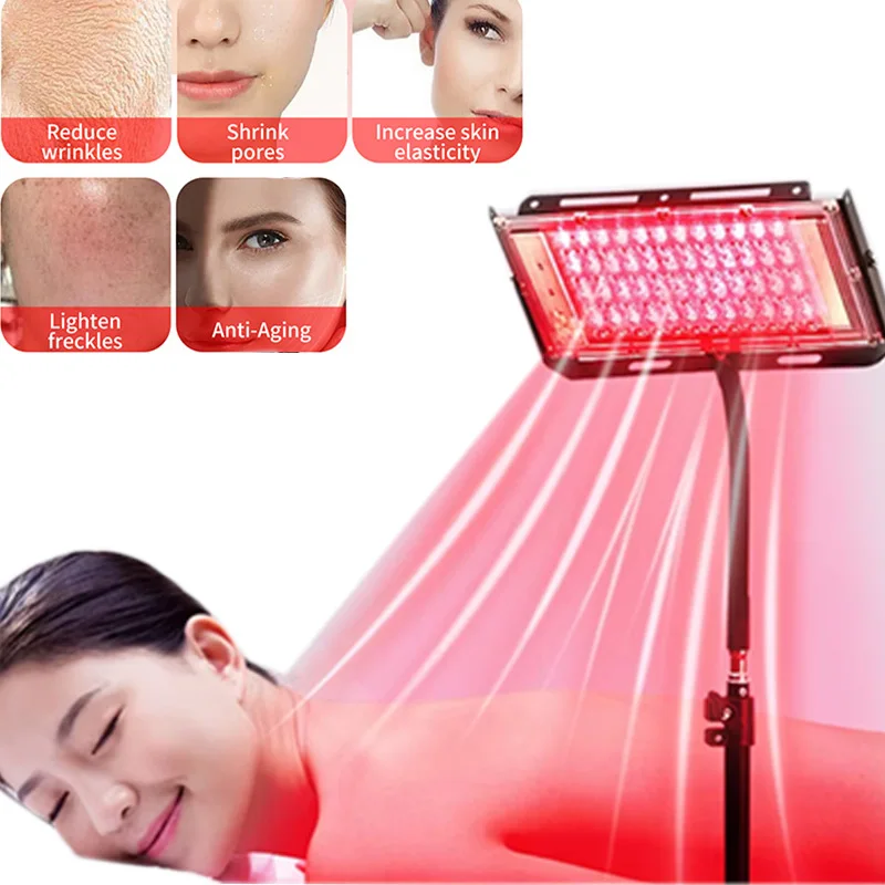 Infrared Therapy Lamp Led Beauty Lamp Red Light Therapy Lamp Infrared Light Therapy Adjustable Stand 660nm & 850nm Device For Body Pain Relief Skin Care