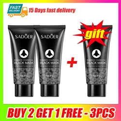 Bamboo Charcoal Deep Cleansing Blackhead Remover Nose Mask - Pore Shrinking Skin Care (3pcs)
