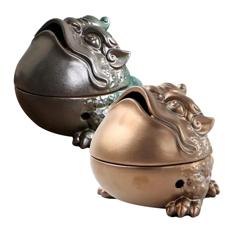 

Ceramic Incense Burner Toad Design Frog Vintage Lucky Charm Bowl Incense Burner Holder aromatherapy Home Decor Supplies