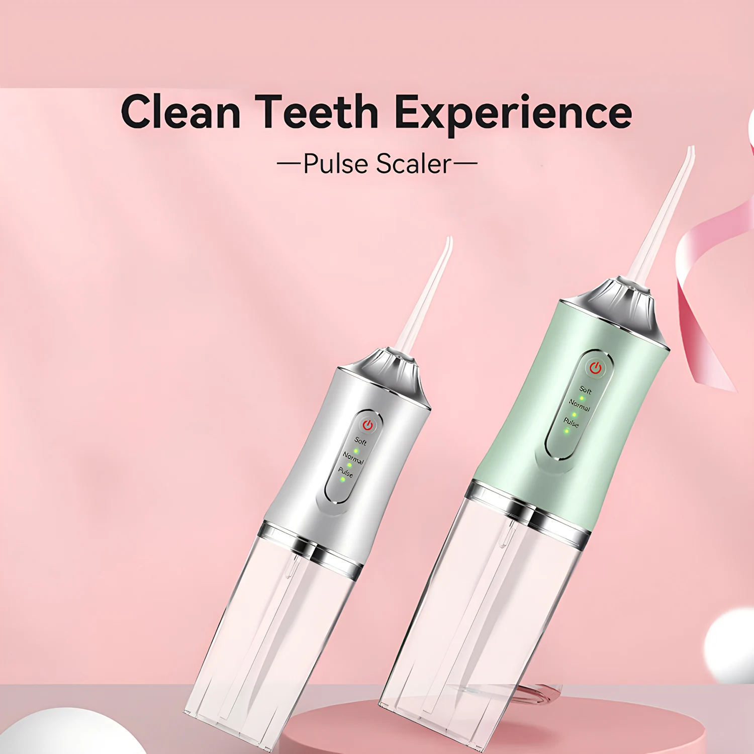 휴대용 스마트 전동 구강세정기 3가지 모드 USB 충전식 무선 워터 플로셔 제트 세정기 치아 세척기