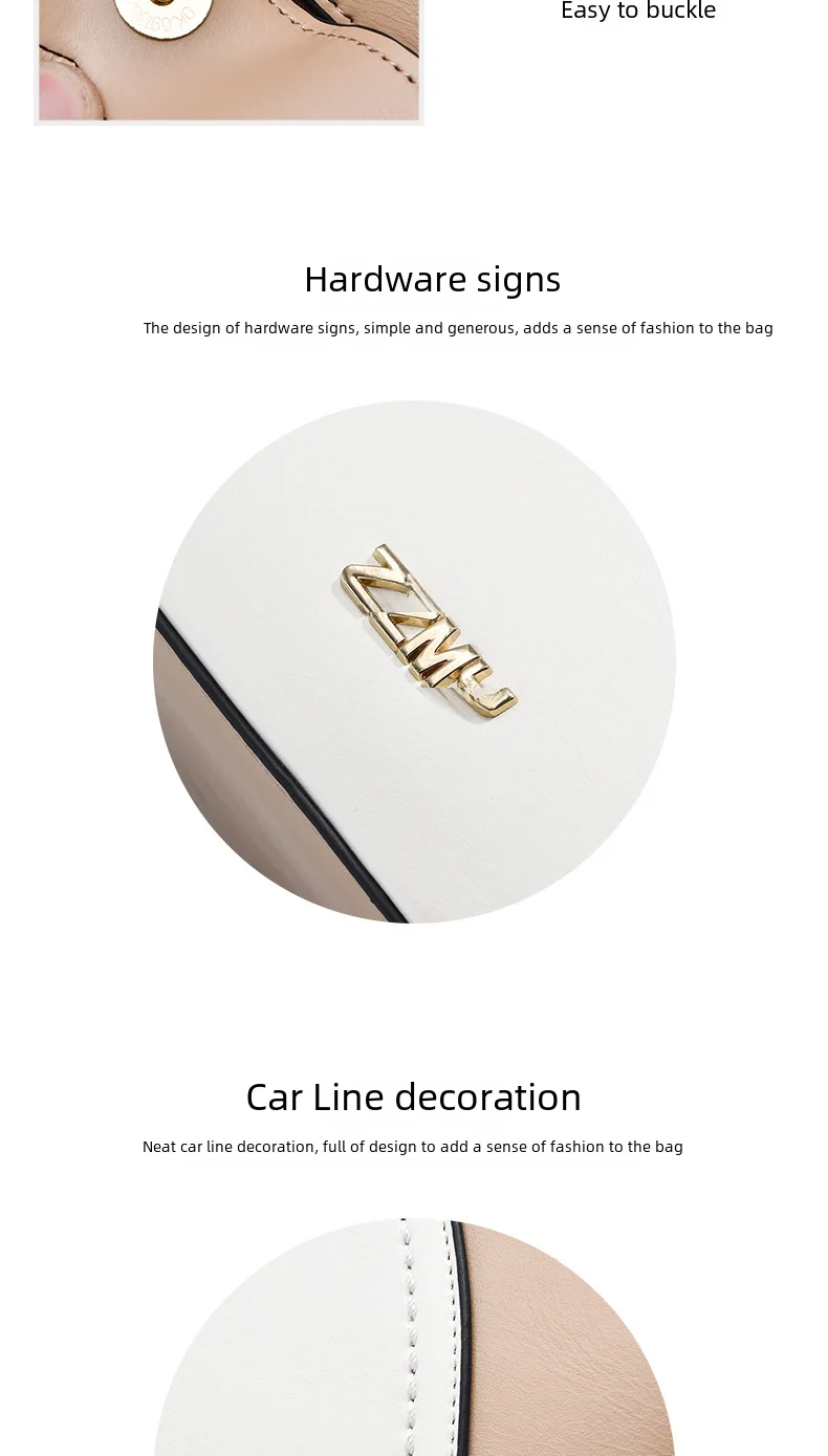 Vista lateral e frontal da bolsa