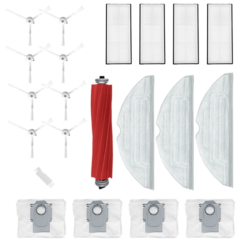 

Для Roborock S7 Maxv Ultra,S7 Pro Ultra Robot Запчасти для пылесоса основная боковая щетка для швабры тканевые пылесборники Hepa фильтр
