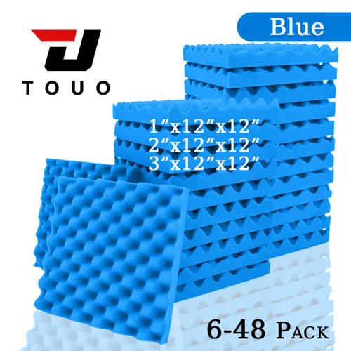 TOUO Acoustic Foam Fireproof Soundproofing Sponge 6/12/24/48 Pcs Egg Crate Soundproof Foam Studio Home Sound-absorbing - Image 9