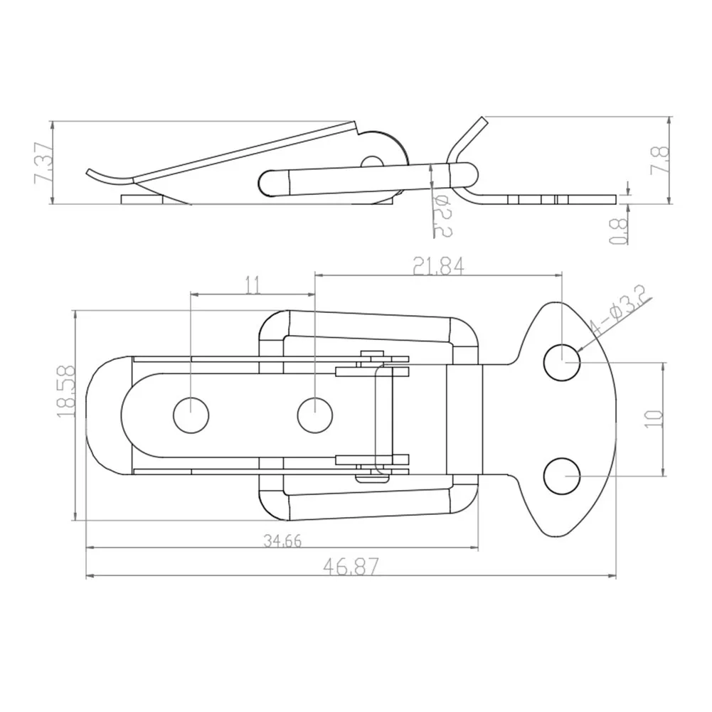 4/10PCS Toggle Latches Spring Loaded Clamp Case Box Latch Catch Clasp Toggle Lock Lever Clasp Closures Crate Lock Snap