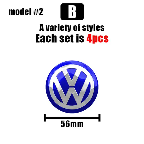 4pcs 56/60/65mm Volkswagen Car Wheel Center Cover Stickers Hub Cap For VW Polo R Golf Touran Octavia Motion GTI Auto Accessories - Image 9