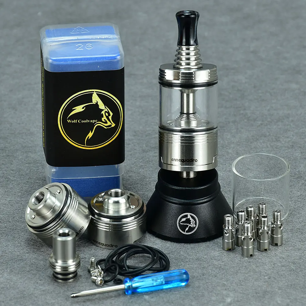 

Wolfcoolvape Moka mtl RTA Rebuildable Tank Atomizer with 7 Air Pins 3 Chambers 316SS 4.5ml 22mm Single Coil RTA vape TANK