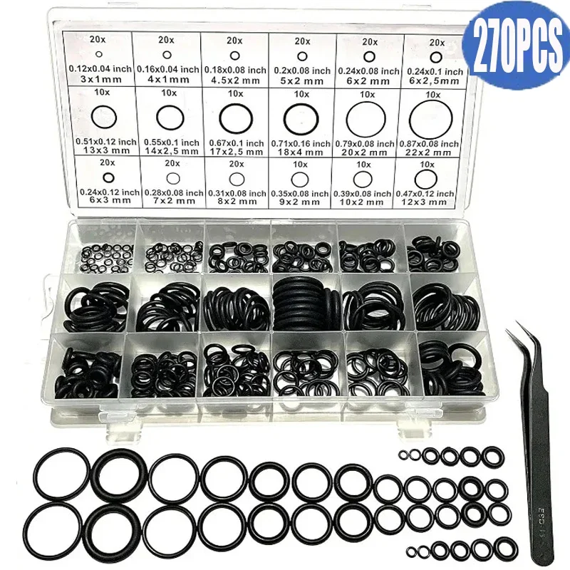 Om606 Turbo O Ring Kit, SAE & Metric Sizes, Nitrile-70A, Rubber Seals O ...