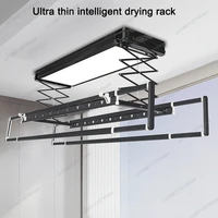 Home Balcony Electric Lifting Lighting Intelligent Clothes Drying Rack Foldable And Retractable Aluminum Clothes Drying Rack 1
