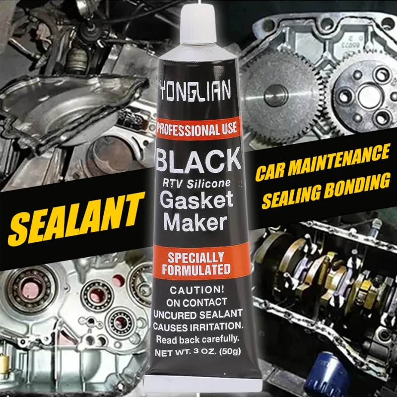 Automotive Gasket Sealant Car Engine Black Silicone-free Sealant Universal Waterproof Oil-resistant Adhesive Glue Repair Sealer 4