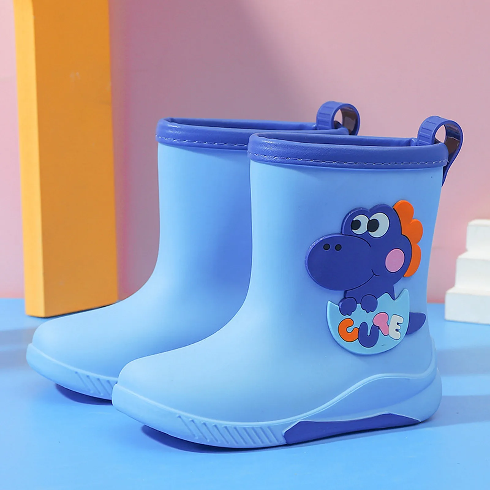 

Lightweight Comfortable Children Rainboots Non-Slip High Quality Lovely Cartoon Four Seasons Shoes Outdoor Kids Rain Boots