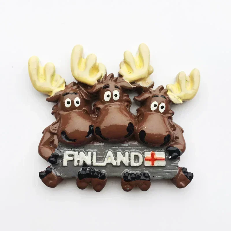 Calamita Da Frigo 3D A Forma Di Alce Canadese - Souvenir Turistico In Resina, Fatto A Mano, Dimensioni 8x9,5 Cm, Regalo Da Viaggio - 3