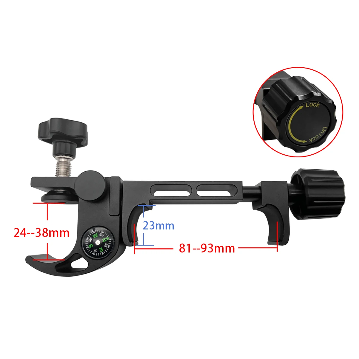 

GNSS GPS Pole Clamp With Compass & Open Data Collector Cradle Pole Holder Mount Dropshipping