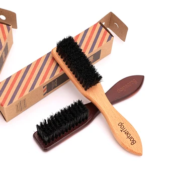 Barbertop Spazzola per barba da uomo Manico in legno Spazzola per pulizia capelli morbidi Capelli spezzati Rimuovi pettine Parrucchiere Collo Spolverino Strumenti da barbiere