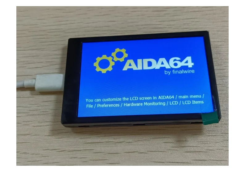3.5 Inch Type-C Secondary Screen AIDA64 LCD Display CPU GPU RAM Monitoring Optio