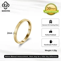 Rinntin 925 Sterling Silver 1mm 2mm 3mm Simple Wedding Statement Band Rings for Women Anniversary Stacking Finger Jewelry APR33 2