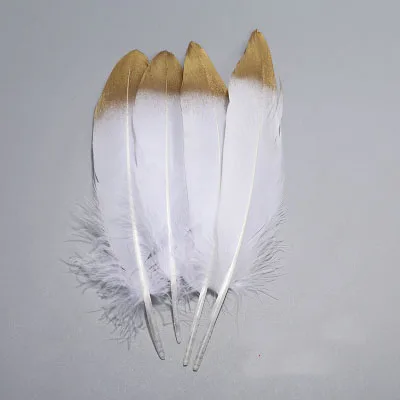 Glittering Gold and Silver Feathers for DIY Wedding and Jewelry Crafts
