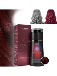Effortless Quick - Color Hair Dye Shampoo with Natural Plant Ingredients - Red