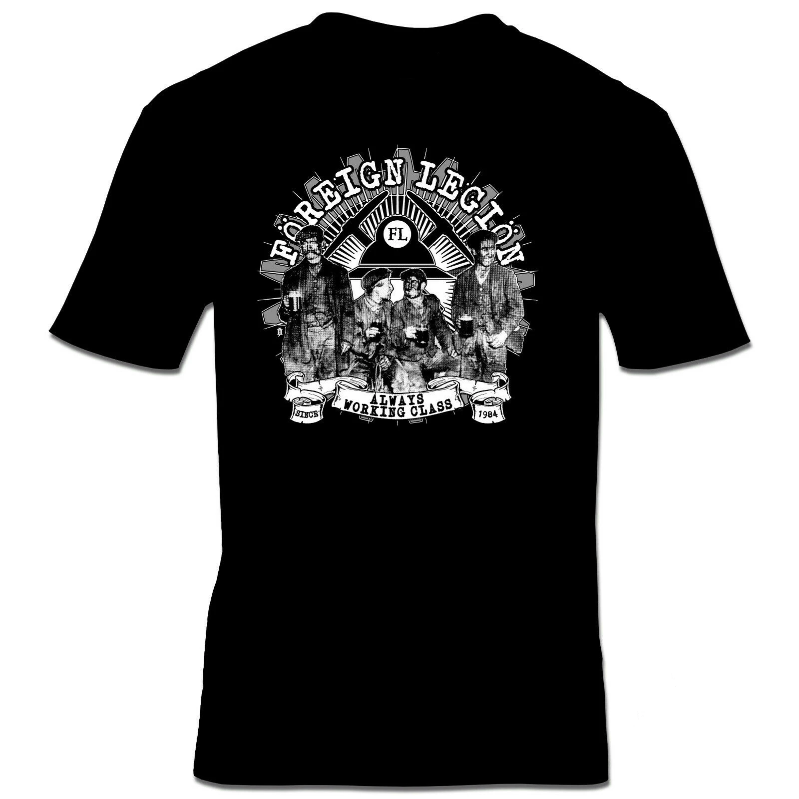 

FOREIGN LEGION - MINERS T-Shirt Skinhead Oi Punk Working Class Cockney Men's 100% Cotton Casual T-shirts Loose Top Size S-3XL