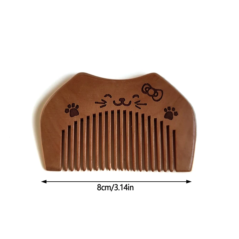 Natürliche Pfirsich Holz Haarkamm enge Zähne anti statische Kopf massage Haarpflege Holzwerk zeuge Styling Zubehör Schönheits bedarf – Detail 15