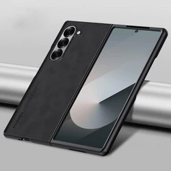 Luxurious Matte PU Leather Foldable Phone Case Back Cover for Galaxy Z Special W25 (Black)