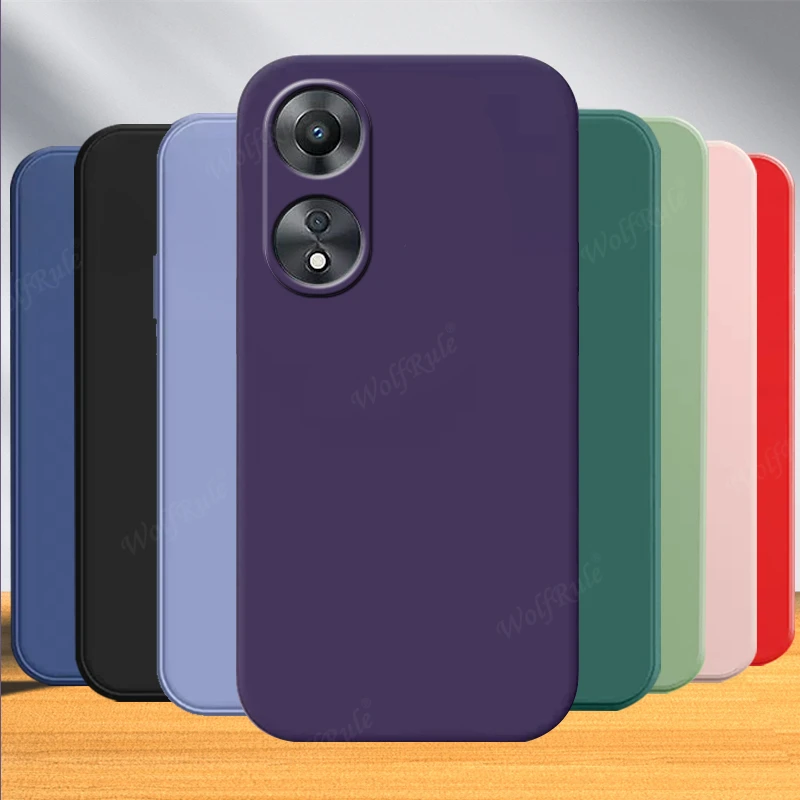 Per Oppo A78 5G Custodia Cover Oppo A78 5G Capas Coque Liquid Silicone Armor Antiurto Posteriore Tpu Soft Cover Oppo A 78 A78 5G Fundas