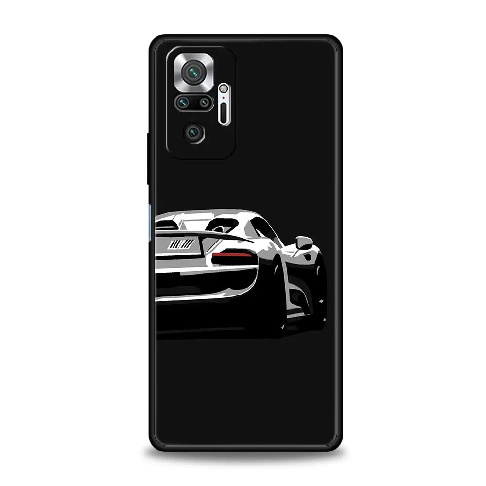 Sleek Super Car Sport Phone Case - Premium Black Cover