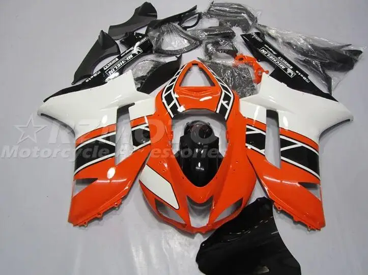 

4Gifts New ABS Fairings Kit Fit For KAWASAKI ZX-6R ZX6R 636 2007 2008 07 08 Bodywork Set Custom Orange White