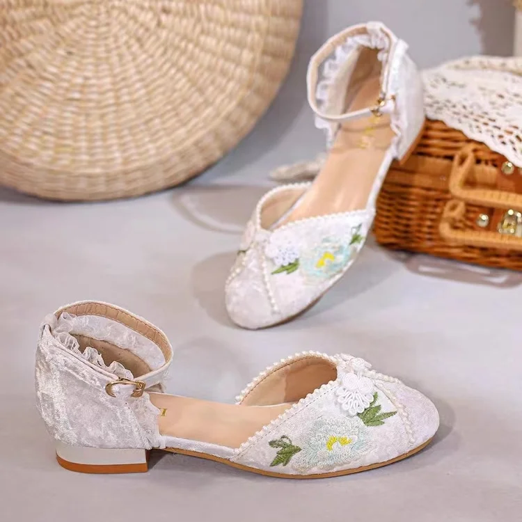 Chinese Style Luxury Women Shoes 2023 Spring Vintage