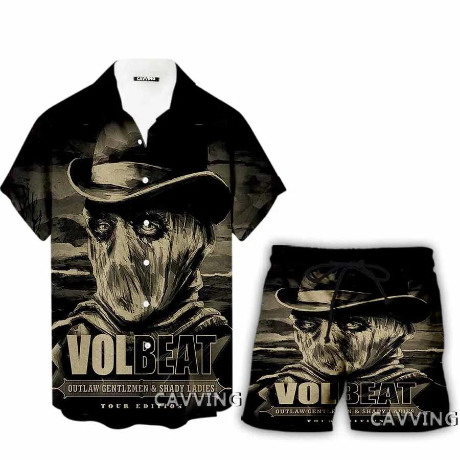 

Rock Metal Band 3D Print Casual Hawaii Shirts + Beach Shorts Suit Clothes Women/ Men's Sets Suit Clothes K01