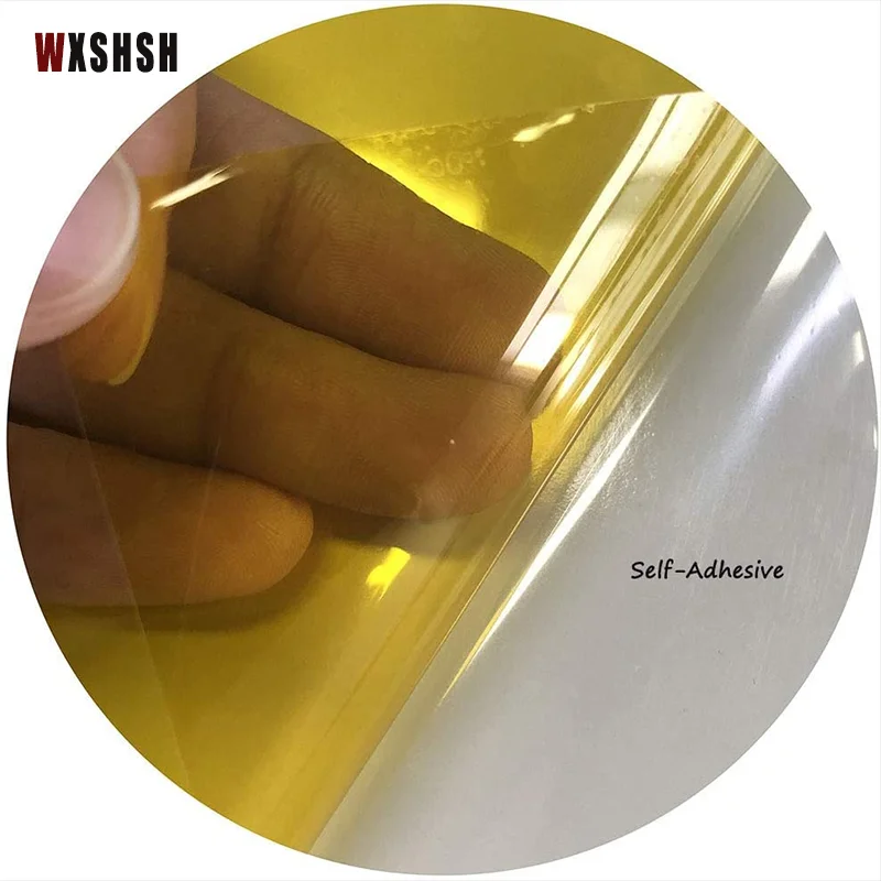 Adhesive Window Sticker Anti UV light PET Insect proof Explosion-proof Tint Film Clean room factory floor Yellow 9m Length