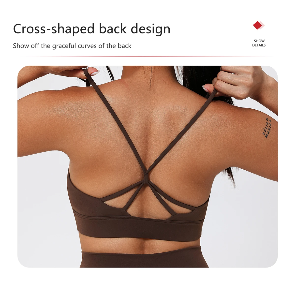 Ctenkevet Summer Women's Cross-Back Yoga Sports Bra Quick-Dry Fitness Running Top Tight-Fitting Underwear for Active Women