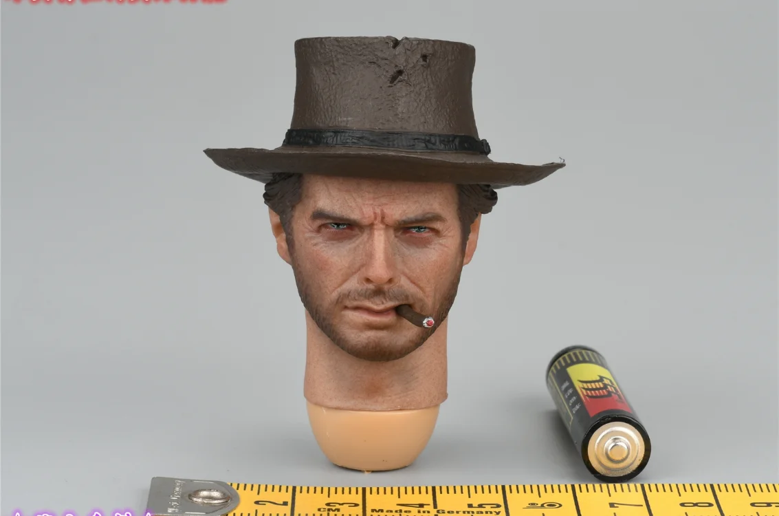 Игрушки в масштабе 1/6, модель солдатика, западная ковбойская голова, скульптура и сигара для фигуры 12 дюймов