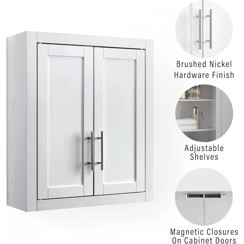 Bathroom Shelf White Savannah Bathroom Wall Cabinet Cabinets Vanity Closet Storage Furniture Home