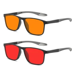 Red Lens Blue Light Blocking Glasses - Enhance Sleep & Reduce Eye Strain (Red and orange)