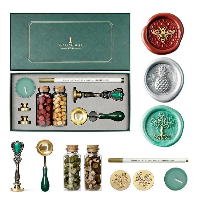 Vintage Wax Seal Stamp Kit – Complete with Various Beautiful Designs to Choose From, A Great Gift to Give - Image 2