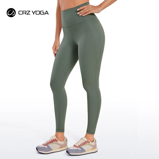 CRZ YOGA Womens Butterluxe Yoga Leggings 25 Inches - High Waisted Ultra  Soft Workout Leggings with Pockets