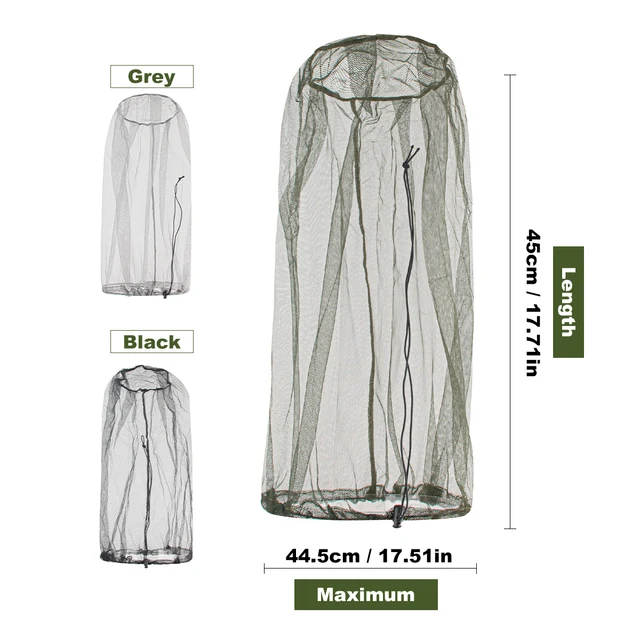 Filet de protection faciale Ultra Large et Long, 1 pièce, maille à trous Extra fins, doux et Durable, moustiquaire Premium, filet de protection faciale contre les insectes, casquette de Camping 2