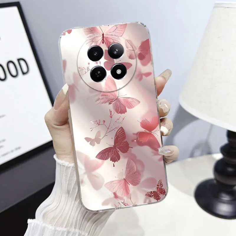 Marble Clear Soft Silicone Phone Case with Cute Cat Design