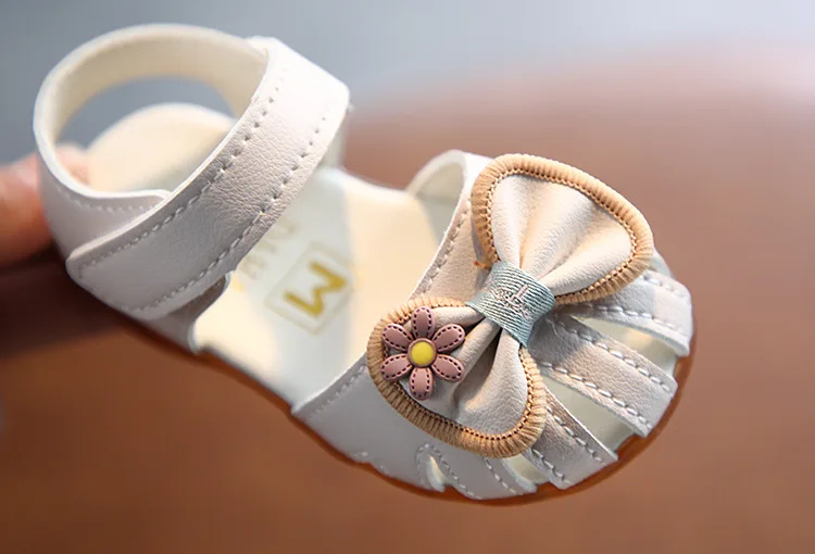Summer Toddler Baby Sandals Girl Bowtie Princess Walking Shoes Soft Sole Anitslip First Walkers 0-3 Years baby sandals