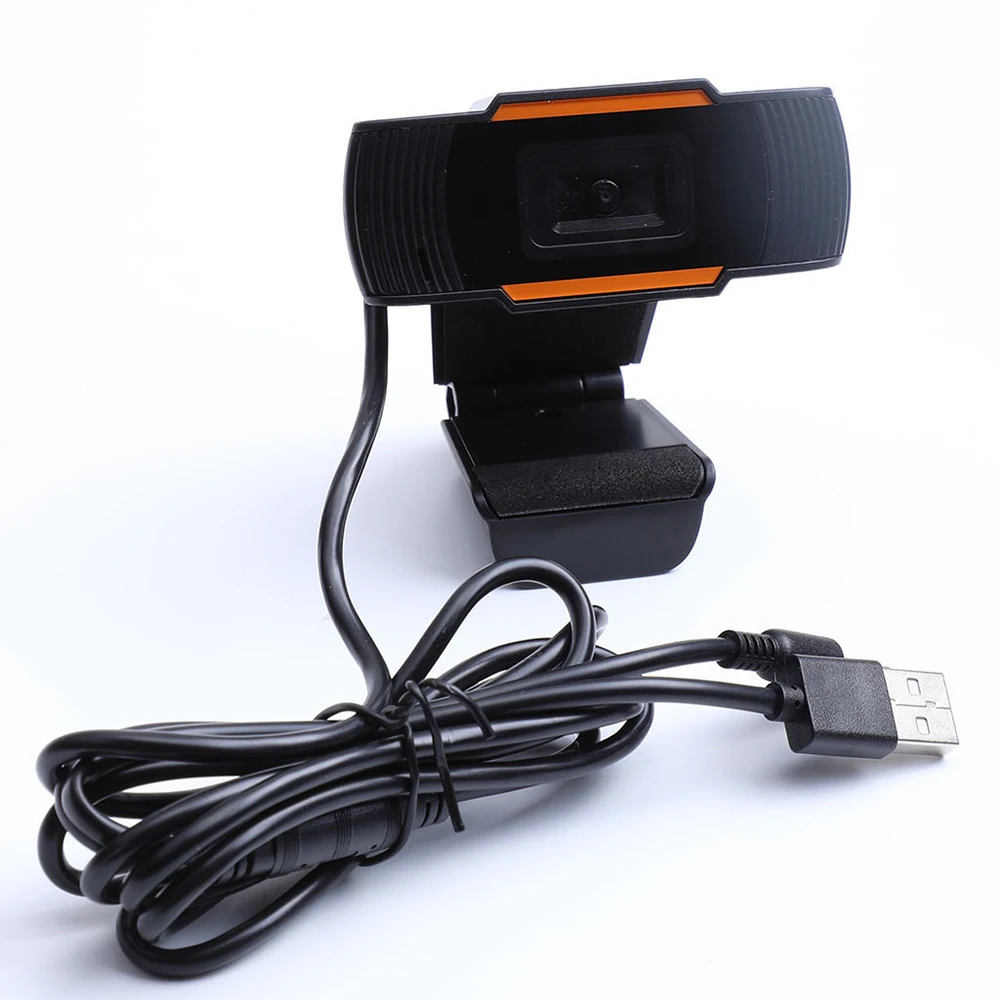 Webcam hd com Mic Rotativo Áudio Bidirecional Talk para pc Computador Desktop Mini Usb 2.0 Gravação de Vídeo 720p